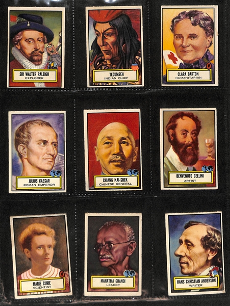 1952 Topps Look 'n See Partial Set (123 of 135 Cards) w. Rembrandt